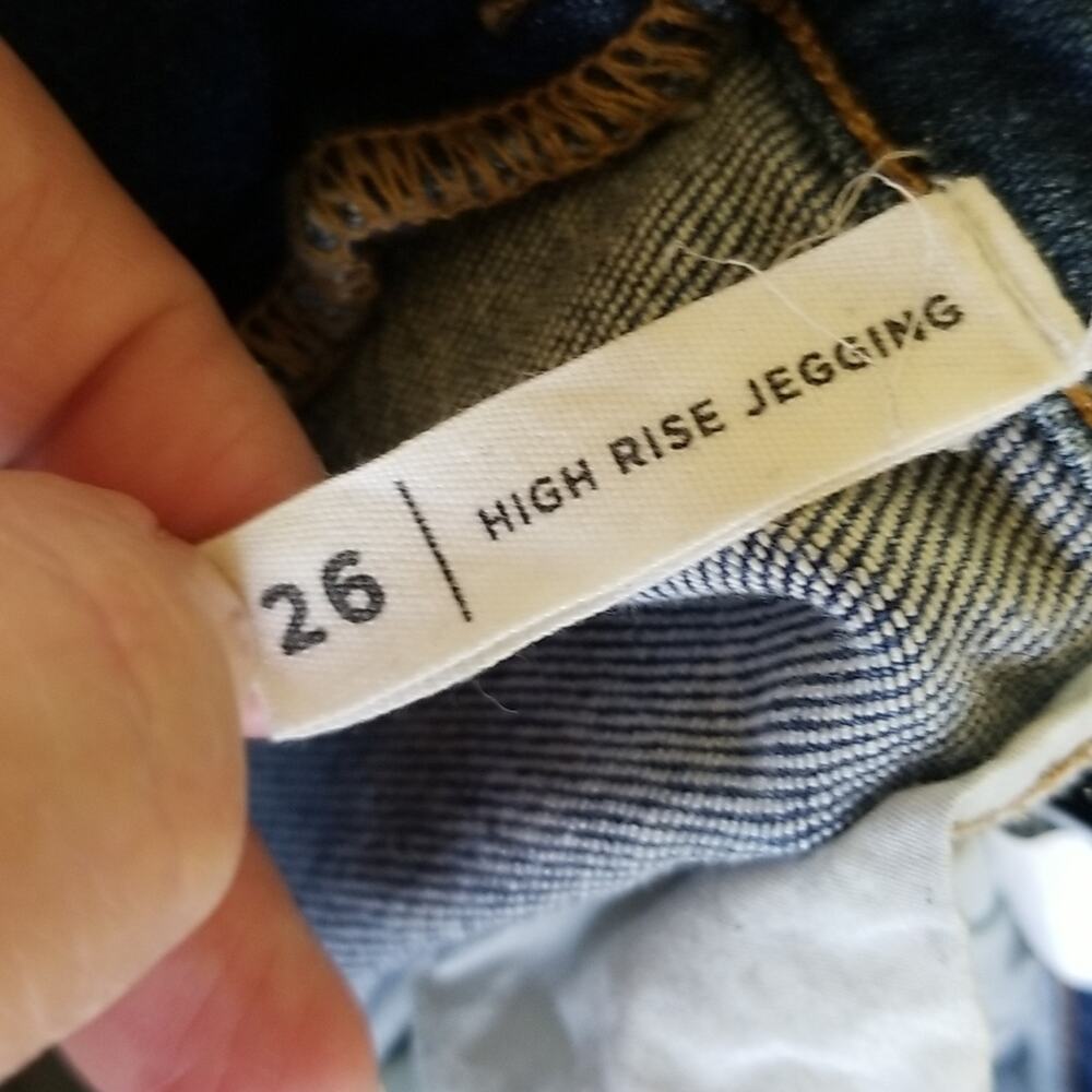 PacSun Jeans 26 Hi Rise Patchwork Light Wash Black 2 pair - Picture 5 of 8